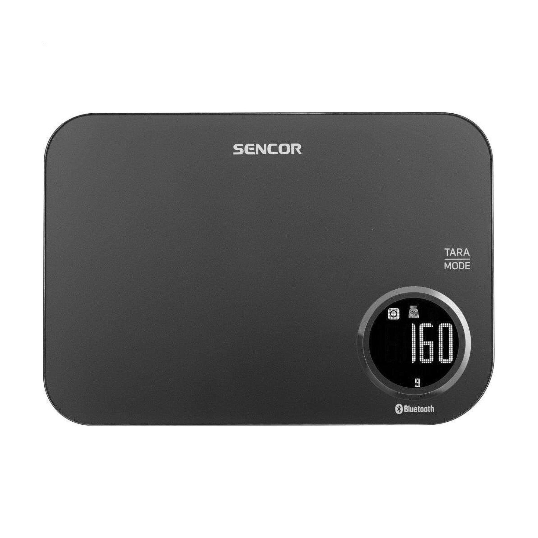Ваги кухонні Sencor Metallic Smart Bluetooth Kitchen Scale, чорні (SKS7078BK)